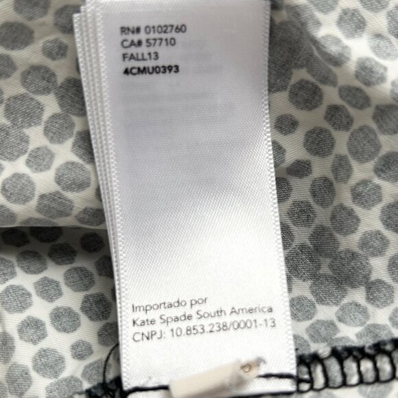 Kate Spade South America 100% Cotton Balloon Polka Dot skirt in black and white - Picture 6 of 6